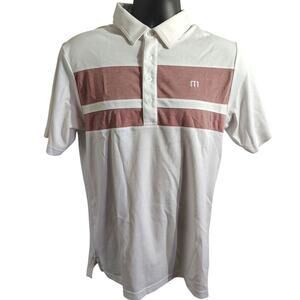 Travis Matthews Polo Short Sleeve Shirt White Mens Size Small